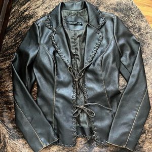 Women”s Brown Faux Leather Jacket ❤️